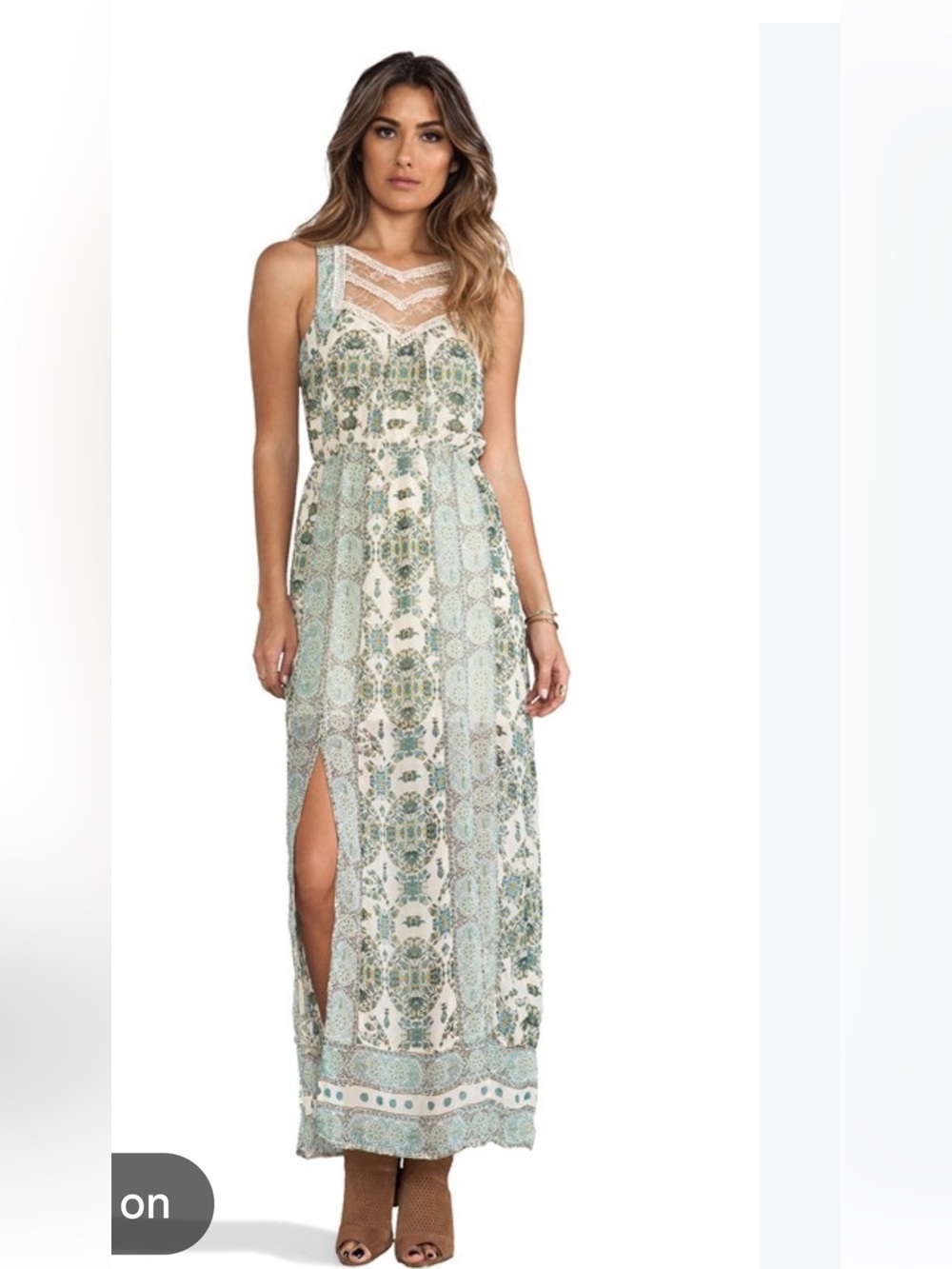 Vintage Free people midi/maxi dress cut out back Moroccan inspired size 8